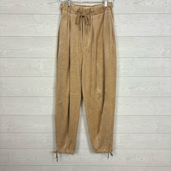 Urban Outfitters Tan Velour Joggers Size XS Cozy Comfy - Picture 4 of 11